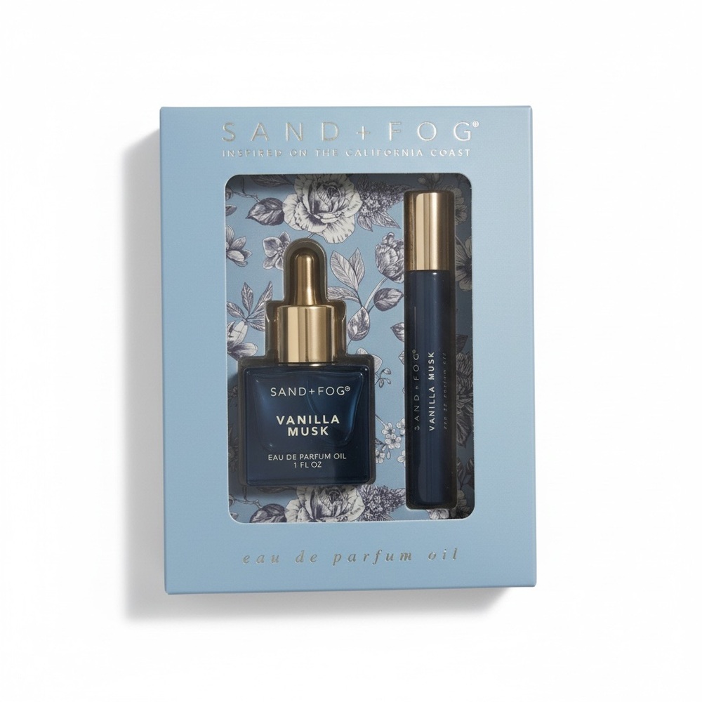 Sand + Fog Vanilla Musk body oil discovery duo set
